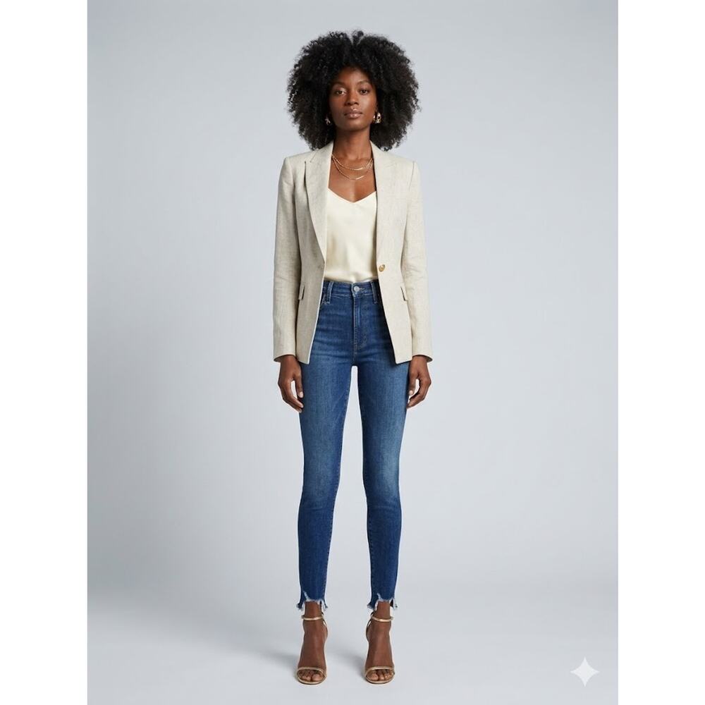 Mother The Looker Ankle Fray Skinny Jeans Girl Crush Size 29 USA Made